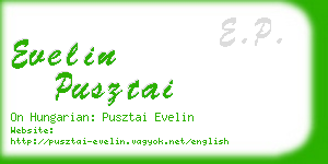 evelin pusztai business card
